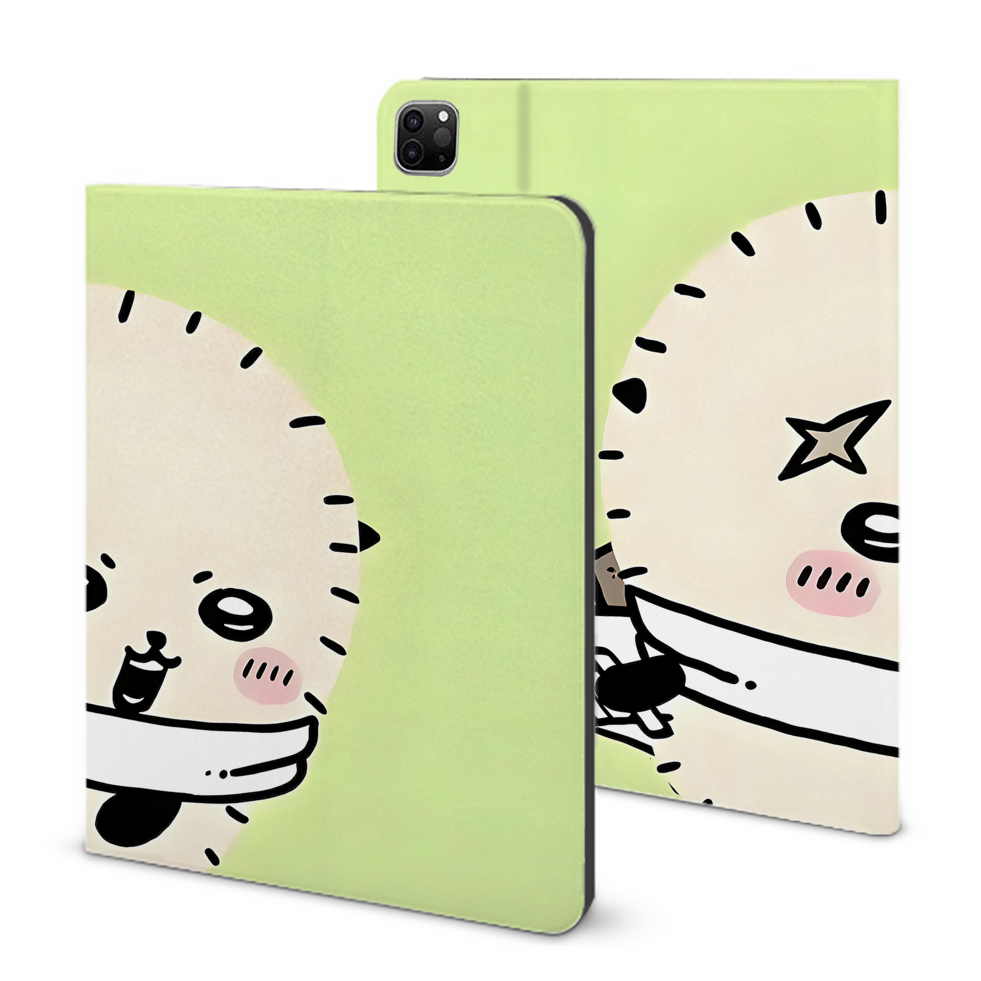 （画像用） ちいかわ Chii-kawa IPad ケース ブック型 PUレザー TPU 耐衝撃 軽量 薄型 ペン収納なし 全面保護 IPad 各モデル対応